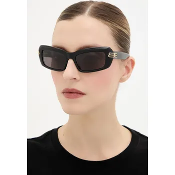 Sluneční brýle Sluneční brýle Balenciaga dámské, černá barva, BB0432S 99X, vel. 57