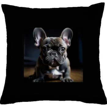 Dekorativní polštářek Polštář bavlněný s potiskem Francouzský Buldoček – Roztomilá Ikonka