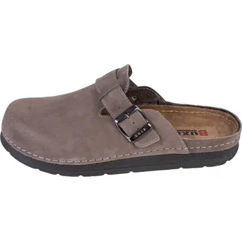 Pánské pantofle Buxa Pánské kožené pantofle BZ420 - šedá nubuk Velikost: 42