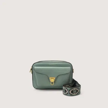 Kabelka COCCINELLE BEAT SOFT RIBB SMALL KOŽENÁ KABELKA GREENERY AW25