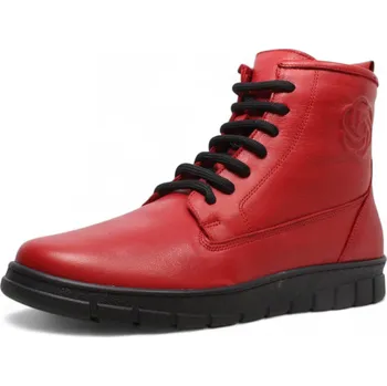 Dámská zimní obuv DÁMSKÉ KOTNÍKOVÉ BOTY WILD 201-25901 ČERVENÁ Barva: Červená, Velikost: 37