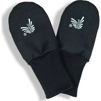 Rukavice ESITO | Zimní bezpalcové rukavice softshell s beránkem Lamb Black - černá / 74 - 80