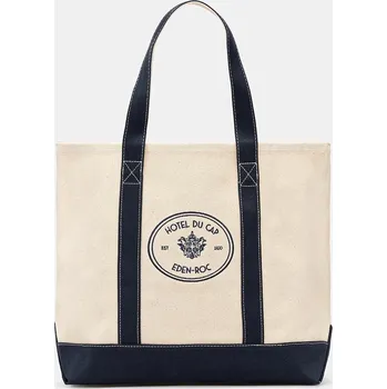 Bavlněná taška Sporty & Rich Eden Crest Two Tone Tote béžová barva, BA00660673BE06, ONE SIZE, 01X