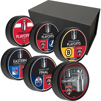 Puk Mustang Puk Florida Panthers NHL Stanley Cup Champions Puck Set (6 Piece)