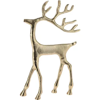 Vánoční dekorace H&L Vánoční tepaný sob, zlatý 31x20cm