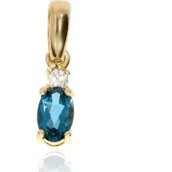 Přívěsek Zlatnictví Helios Zlatý přívěsek London Blue Topaz
