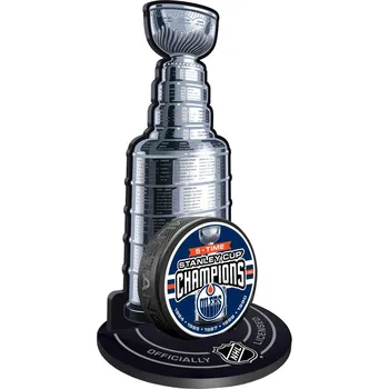 Puk Mustang Puk Edmonton Oilers NHL Stanley Cup Champions Puck Stand