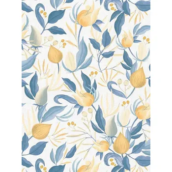 Tapeta A.S. Création | Vliesová tapeta na zeď COSMO Living 79062-6 | 0,53 x 10,05 m | bílá, modrá, žlutá, zelená + Bílá, modrá, žlutá, zelená vliesová tapeta na stěnu 790626 v rozměru 0,53 x 10,05 m