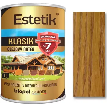Lak na dřevo Estetik Klasik olejová lazura ořech 1L