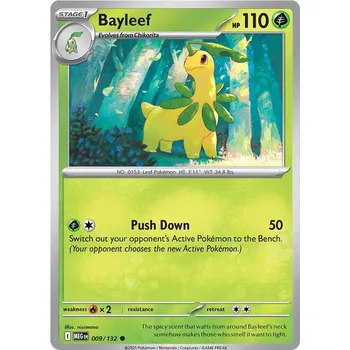 Sběratelská karetní hra Bayleef 009/132 - Mega Evolution Typ karty: Non-Holo