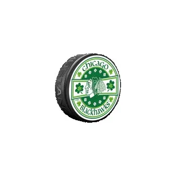 Puk Mustang Puk Chicago Blackhawks NHL Lucky St. Patrick's Day Puck