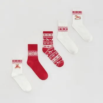 Dětská móda Reserved - GIRLS` SOCKS MULTI - červená - 710FS-33X - 710FS-33X-K31