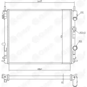 Chladič motoru QWP Chladič vody QWP WRA115