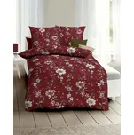 Flanelové povlečení Kaeppel Flavia bordó 140x200, 70x90 cm