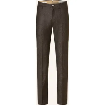 Pánské kalhoty Jacob Cohen Pánské Chino Regular Fit, tmavě hnědá / hnědá /...