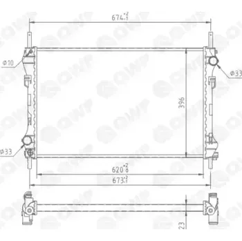 Chladič motoru QWP Chladič vody QWP WRA163