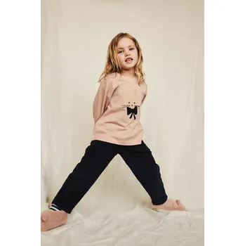 Chlapecké tričko Dětské bavlněné tričko s dlouhým rukávem Liewood Apia Placement Longsleeve T-shirt růžová barva, LW20675 LW20675.G.9BYA 39X, vel. 122-128