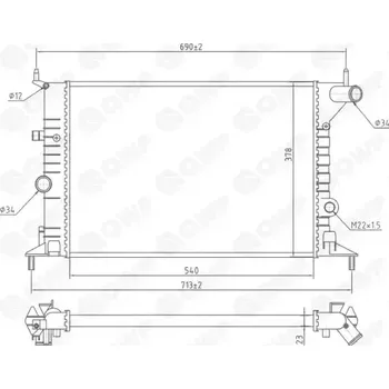 Chladič motoru QWP Chladič vody QWP WRA142