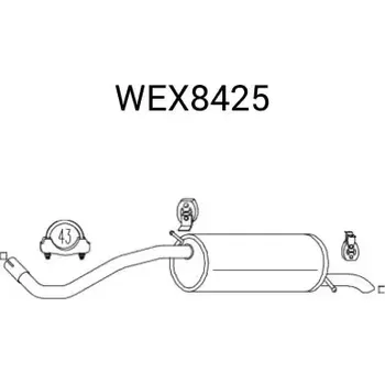 Tlumič výfuku QWP Zadní tlumič výfuku QWP WEX8425