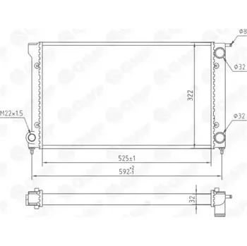 Chladič motoru QWP Chladič vody QWP WRA154
