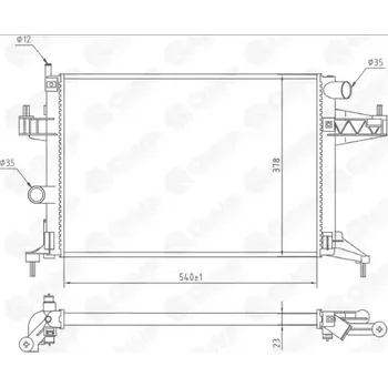 Chladič motoru QWP Chladič vody QWP WRA155