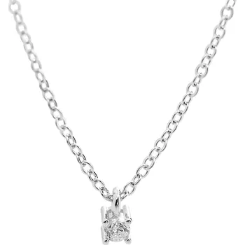 Náhrdelník JSB bijoux s.r.o. Stříbrný náhrdelník s miniaturním Kubickým zirkonem Crystal (Stříbro 925/1000)