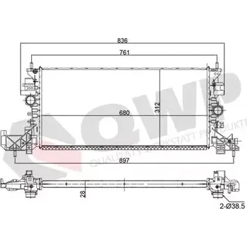 Chladič motoru QWP Chladič vody QWP WRA380