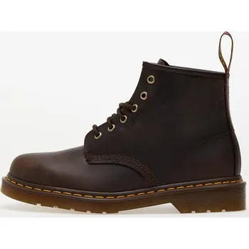 Dámské kozačky Kožené kotníkové boty Dr. Martens 101 dámské, hnědá barva, na plochém podpatku, DM27761201, 36, 89X