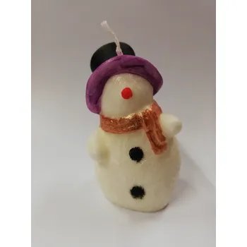 Svíčka Svíčka vonná z palmového vosku - sněhulák č.4 - švestka