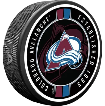 Puk Mustang Puk Colorado Avalanche NHL Ribbon