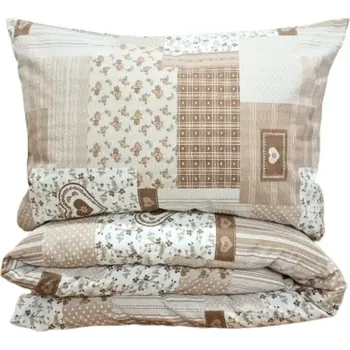 Povlečení Stanex povlečení Patchwork béžový flanel