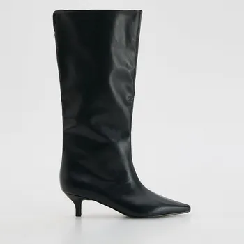 Dámské kozačky Reserved - Kozačky s podpatkem kitten - černý - 333FF-99X - 333FF-99X-42