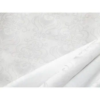 HEDVA ČESKÝ BROKÁT Damašek Onetas 160 krucánky bílá