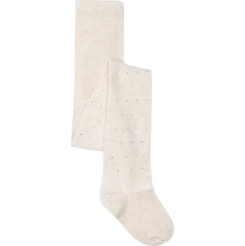 MAYORAL dívčí punčocháče stříbrné puntíky béžová vel. 104 cm