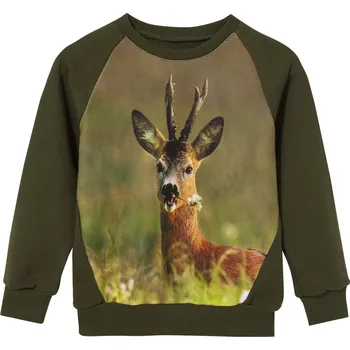 Chlapecké oblečení Wadera Dětská mikina motiv srnec s květinou Velikost: 122/128