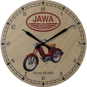 Hodiny Dřevěné nástěnné hodiny 400 mm JAWA Pionýr 50/550 Skladem v ČR
