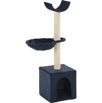 Škrabadlo pro kočky se sisalovými sloupky 105 cm modré