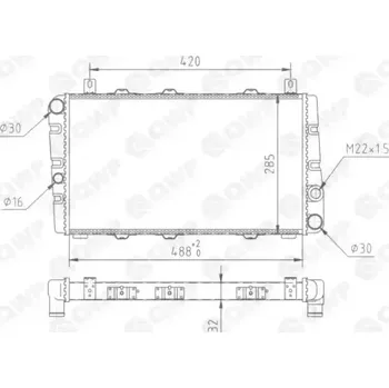 Chladič motoru QWP Chladič vody QWP WRA169