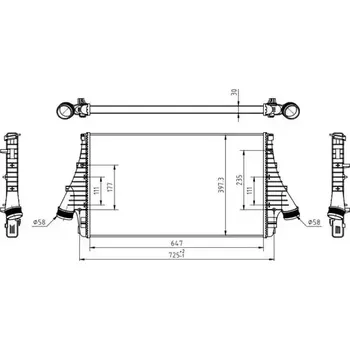 Chladič motoru QWP Chladič vzduchu intercooler QWP WIC163
