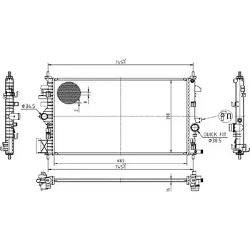 Chladič motoru QWP Chladič vody QWP WRA262
