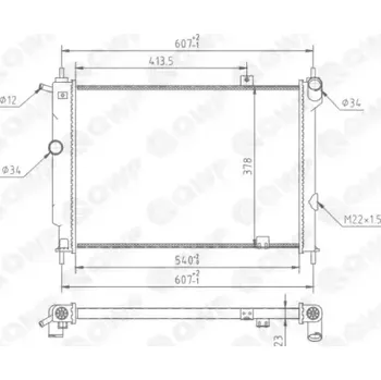 Chladič motoru QWP Chladič vody QWP WRA175