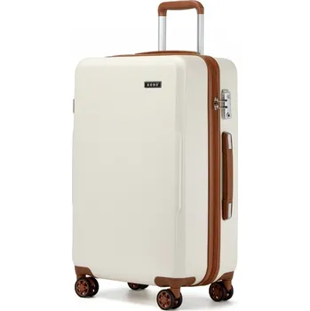 Kono 2494 Kufr spinner 65cm Krémová ABS/Polykarbonát