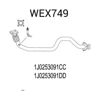 Výfuková trubka QWP Výfuková trubka QWP WEX749