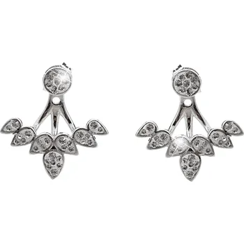 Módní doplněk JSB bijoux s.r.o. Stříbrné dvoudílné náušnice puzety s ostny osázené krystaly Swarovski Crystal (Stříbro 925/1000)