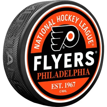 Puk Mustang Puk Philadelphia Flyers NHL Block Textured Puck