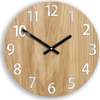 Hodiny Dřevěné nástěnné hodiny Amadeus 33 cm černé/bílé