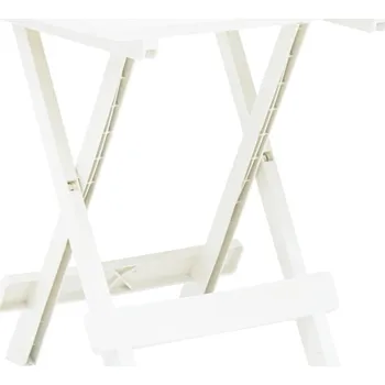 Zahradní stůl Skládací zahradní stolek bílý 45 x 43 x 50 cm plast