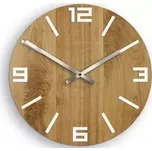 Dřevěné nástěnné hodiny Arabic 40 cm hnědé/stříbrné