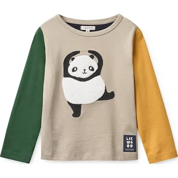 Chlapecké tričko Dětské bavlněné tričko s dlouhým rukávem Liewood Apia Placement Longsleeve T-shirt LW20675.9BYA vícebarevná MLC, vel. 74-80