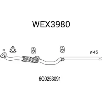 Výfuková trubka QWP Výfuková trubka QWP WEX3980